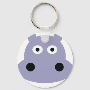 hippo head keychain