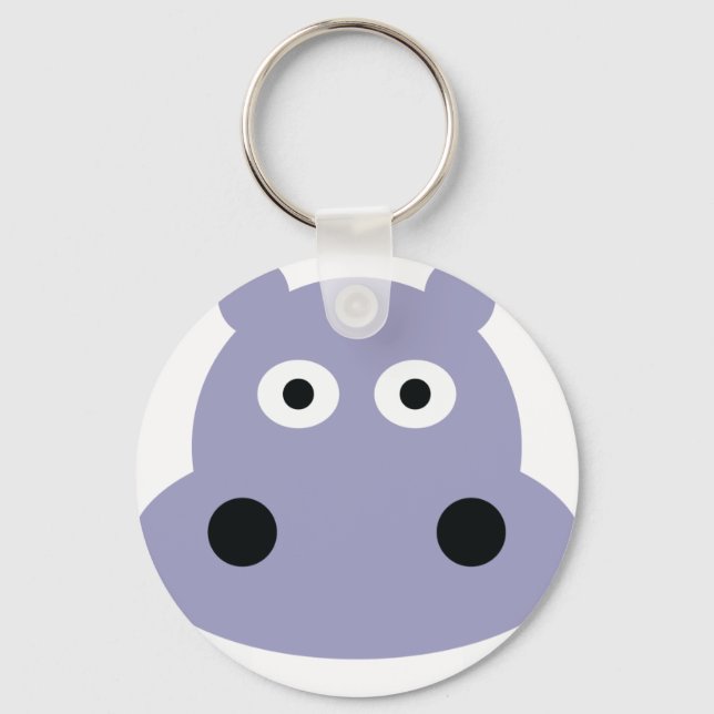 hippo head keychain (Front)