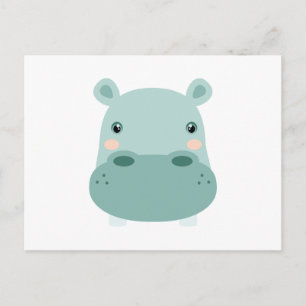 Hippo  Head Postcard