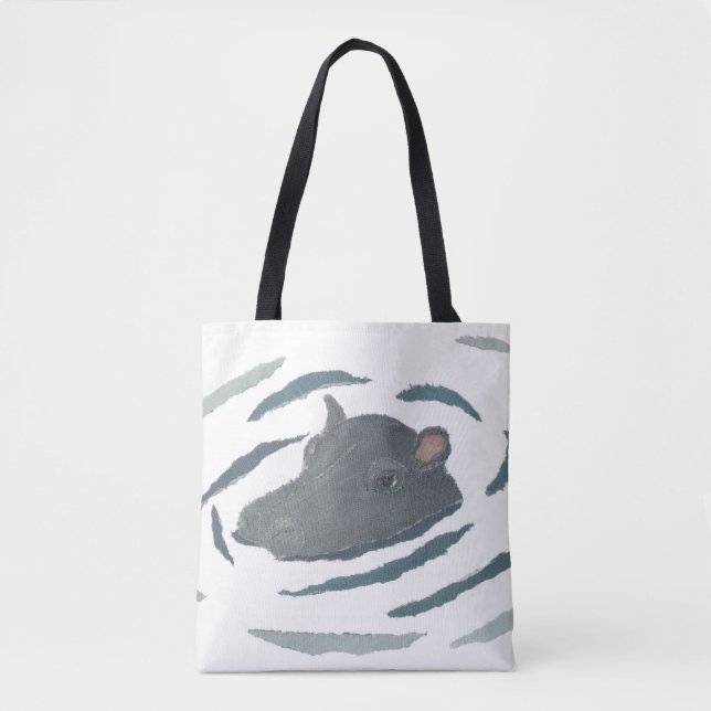 Hippo, Hippopotamus, Wildlife, Animals Tote Bag (Front)