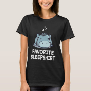 Hippo Hippos Nap Sleeping Sleep Pajama Nightgown T-Shirt