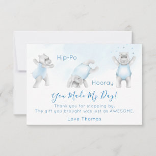 Hippo Hooray Somersault Thank You Card