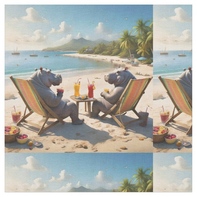 Hippo Hour: Beachside Cocktails and Good Times, Fabric (Close Up)