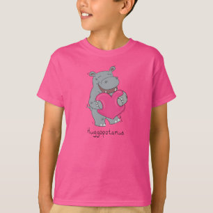 Hippo Hugs Cute Kids Hippopotamus T-Shirt