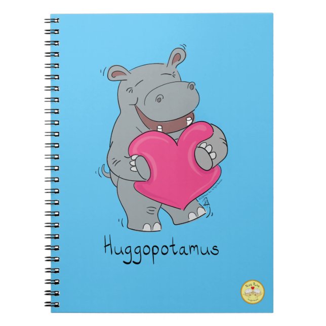 Hippo Hugs Valentine’s Day Notebook (Front)