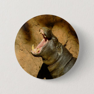 hippo hungry 2 inch round button