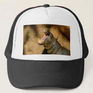 hippo hungry trucker hat