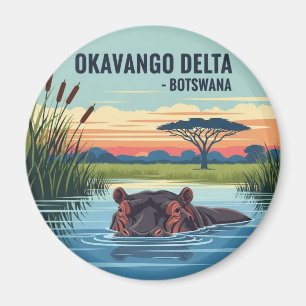 Hippo in Okavango Delta Botswana Magnet