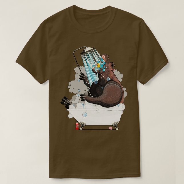 Hippo in the Bath T-Shirt (Design Front)