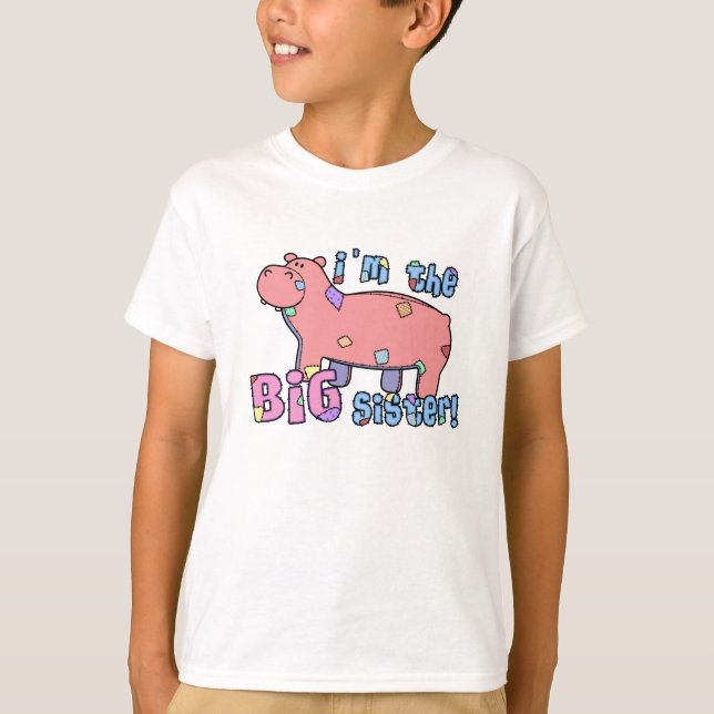Hippo Je suis la grande soeur TShirt (Devant)
