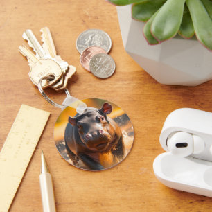 Hippo Keychain