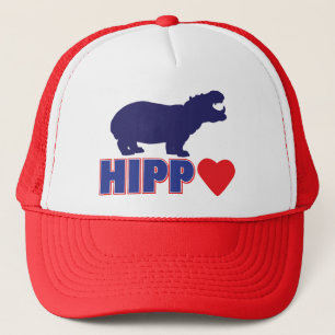 HIPPO-LOVE-Heart Trucker Hat