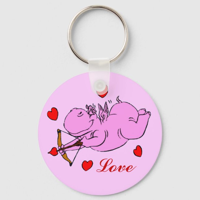 Hippo Love Keychain (Front)