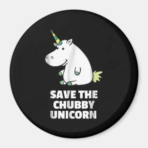 Hippo Lover Gift  Chubby Unicorn Hippo  Cute Hippo Magnet