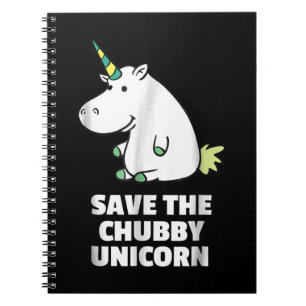 Hippo Lover Gift  Chubby Unicorn Hippo  Cute Hippo Notebook