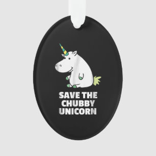 Hippo Lover Gift Chubby Unicorn Hippo Cute Hippo Ornament