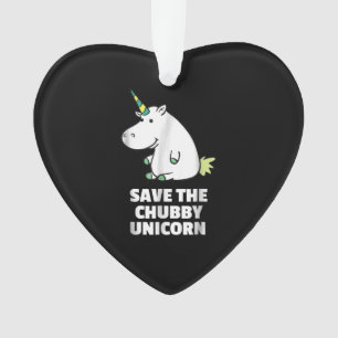 Hippo Lover Gift Chubby Unicorn Hippo Cute Hippo Ornament