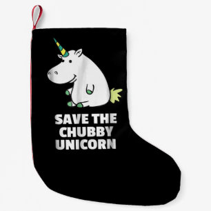 Hippo Lover Gift  Chubby Unicorn Hippo  Cute Hippo Small Christmas Stocking