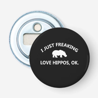 Hippo Lover Gift| I Just Freaking Love Hippo Ok Bottle Opener
