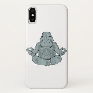 hippo lover women meditation men yoga meditation h Case-Mate iPhone case