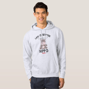 Hippo Lovers Gift Life Is Better With A Hippo Gift Hoodie