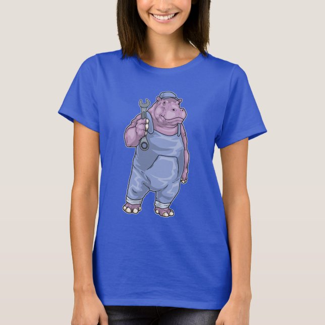 Hippo Mechanic Wrench T-Shirt (Front)