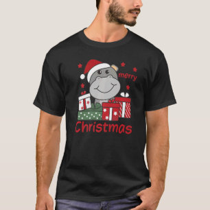 Hippo Merry Christmas Winter Hippos Christmas 1 T-Shirt