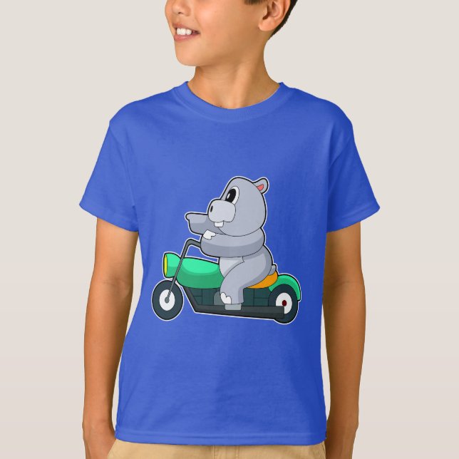 Hippo Motorcycle T-Shirt (Front)