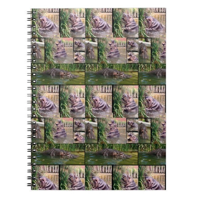 Hippo Photo Collage,   Notebook (Front)