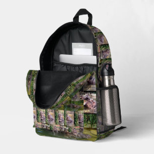 Hippo Photo Collage, Printed Backpack