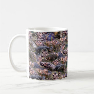 Hippo Picture Collarge, Coffee Mug