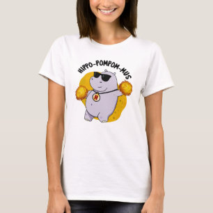 Hippo-pompom-mus Funny Animal Hippo Pun  T-Shirt