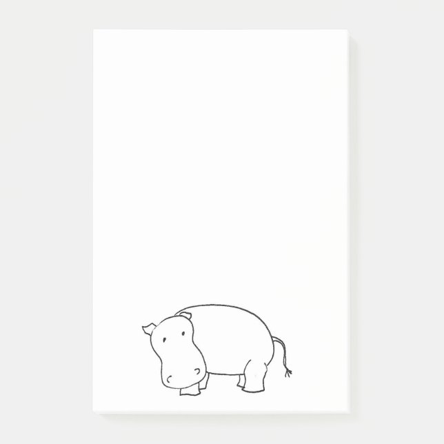 Hippo post it notes (Front)