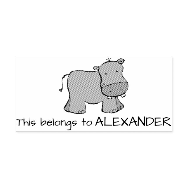 Hippo Rubber Stamp (Imprint)