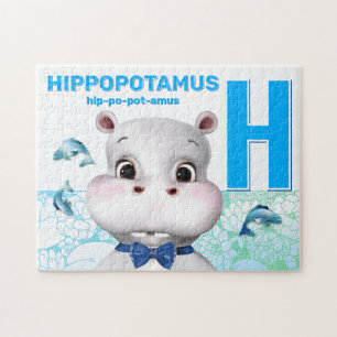 Hippo Safari Alphabet Kids Jigsaw Puzzle