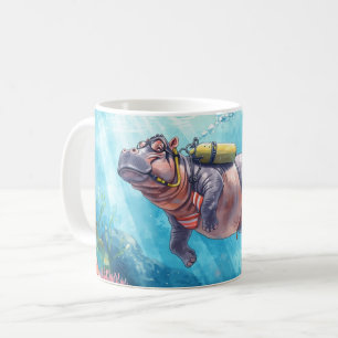 Hippo Scuba underwater Coffee Mug
