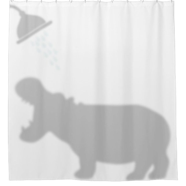 Hippo Shadow Silhouette Shadow Buddies in Shower (Front)