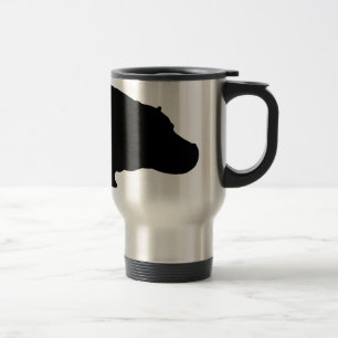 Hippo Silhouette Travel Mug
