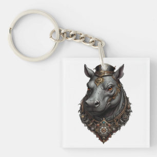 Hippo Steampunk Design, Keychain