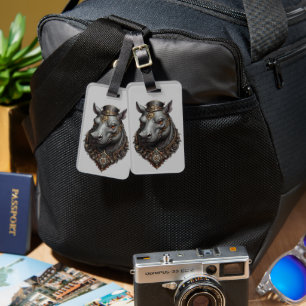 Hippo Steampunk Design, Luggage Tag