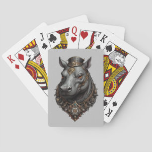 Hippo Steampunk Design, Playing Cards