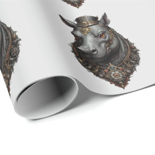 Hippo Steampunk Design,  Wrapping Paper