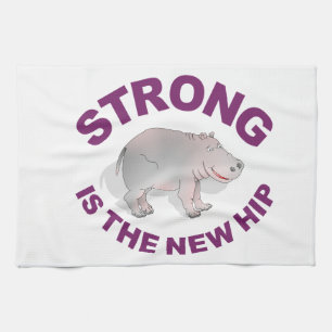 Hippo, strong is the new hip kitchen towel