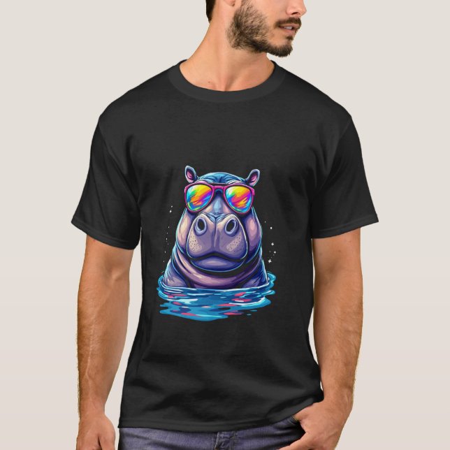 Hippo Sunglasses T-Shirt (Front)