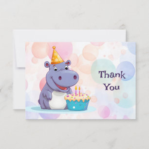 Hippo Thank You Card