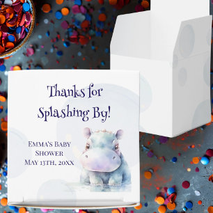 Hippo Themed Baby Shower Favor Box
