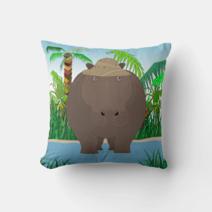 Hippo Throw Pillow