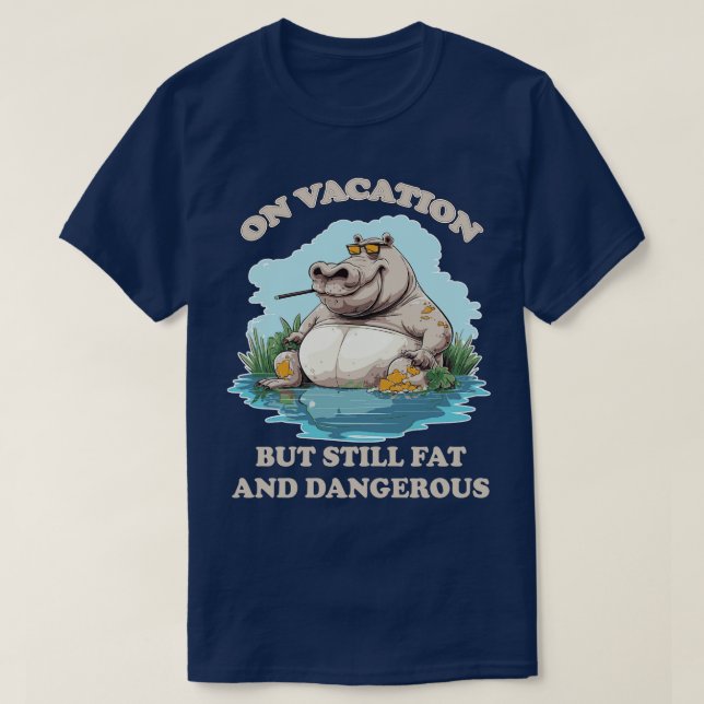 Hippo Vacation TShirt (Design Front)