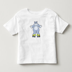 Hippo with Roller skates Toddler T-shirt
