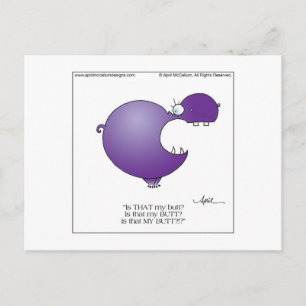 HIPPOBOTTOMUS Postcard by April McCallum